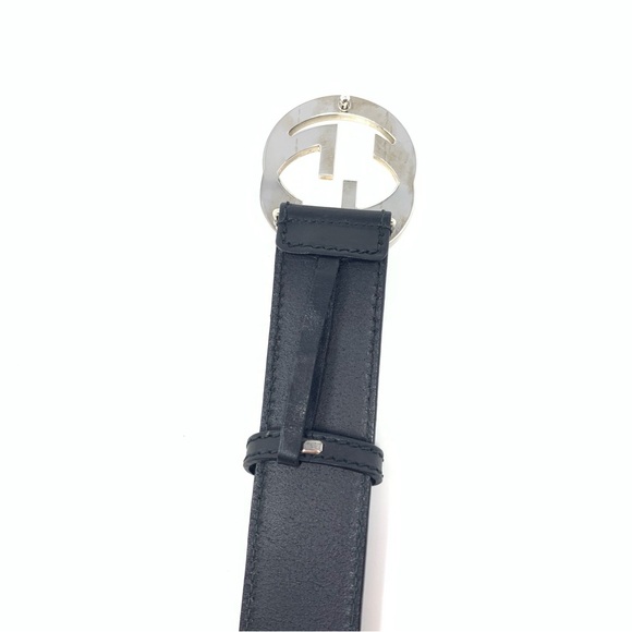 Gucci Interlocking G black leather belt size 95/38 - Picture 12 of 17